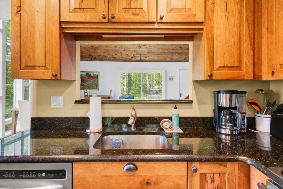 Kitchen with garden window