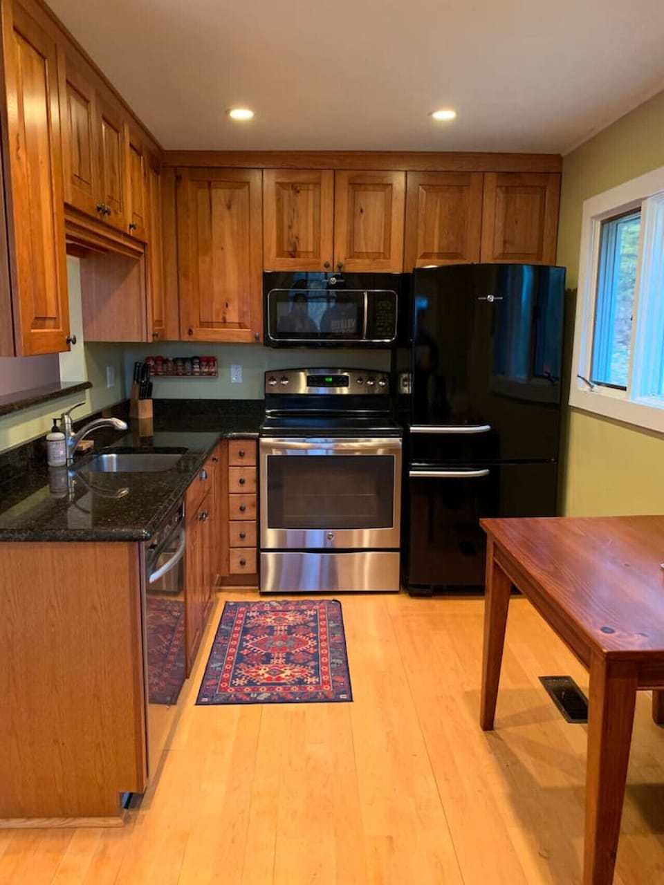 Newly renovated kitchen with new appliances - clean