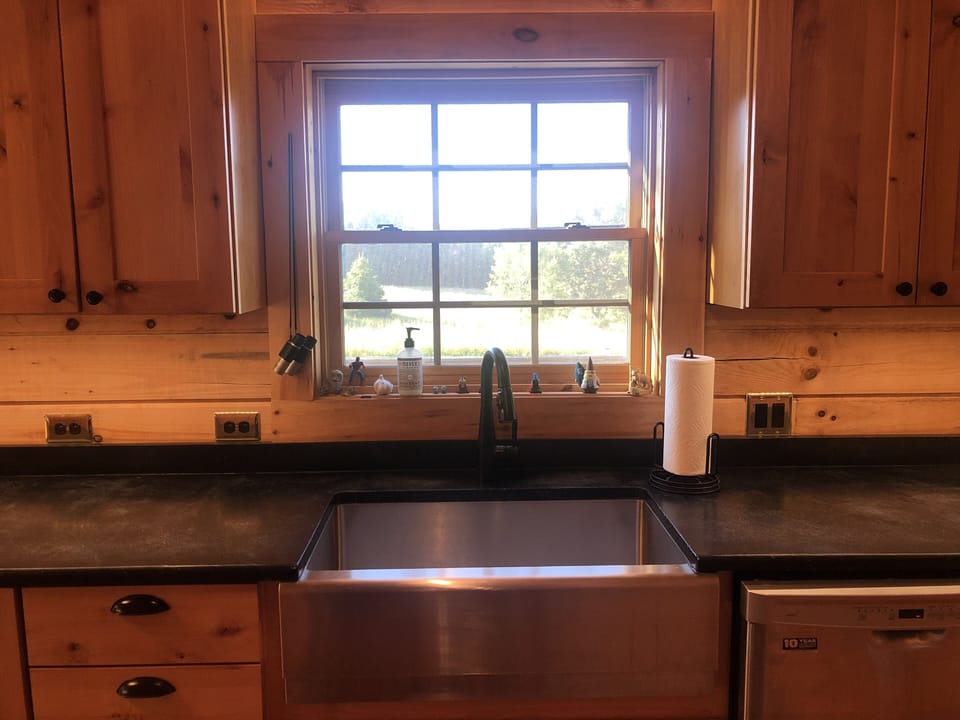 Even I don't mind doing the dishes with this view... although there is a DW too!
