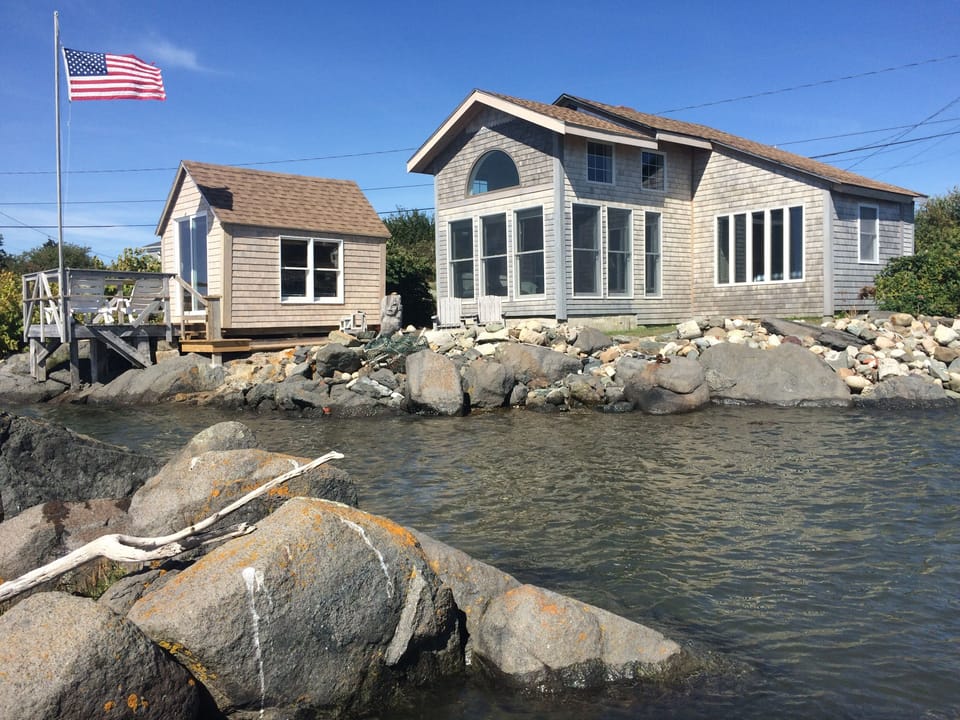 High tide at Rosehip Cottage