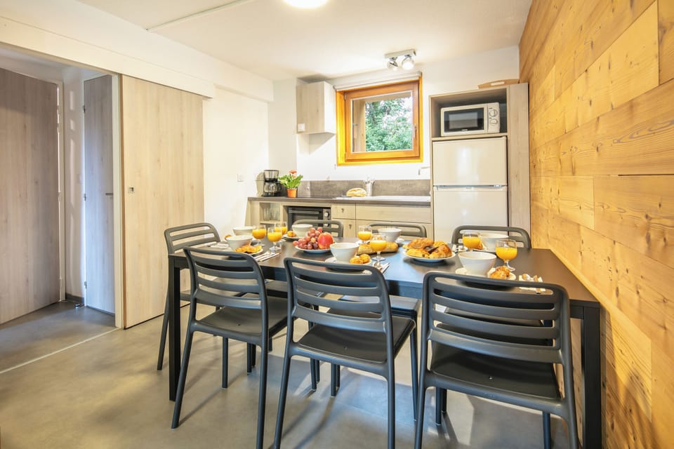 Fridge, microwave, oven, espresso maker