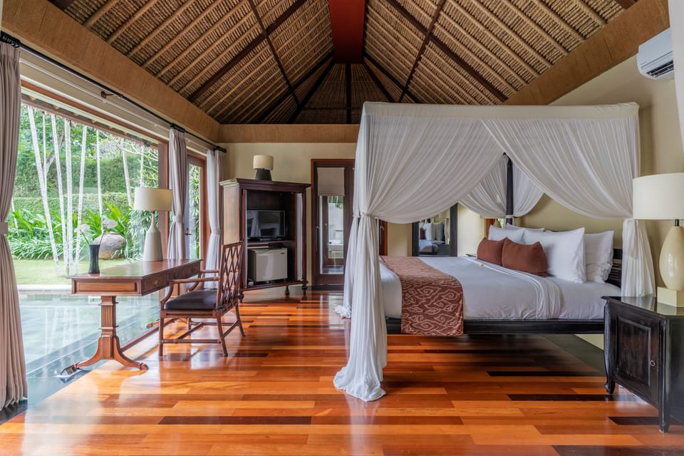 Three-Bedroom Private Pool Villa with Free Airport Transfer | Premium bedding, minibar, in-room safe, desk