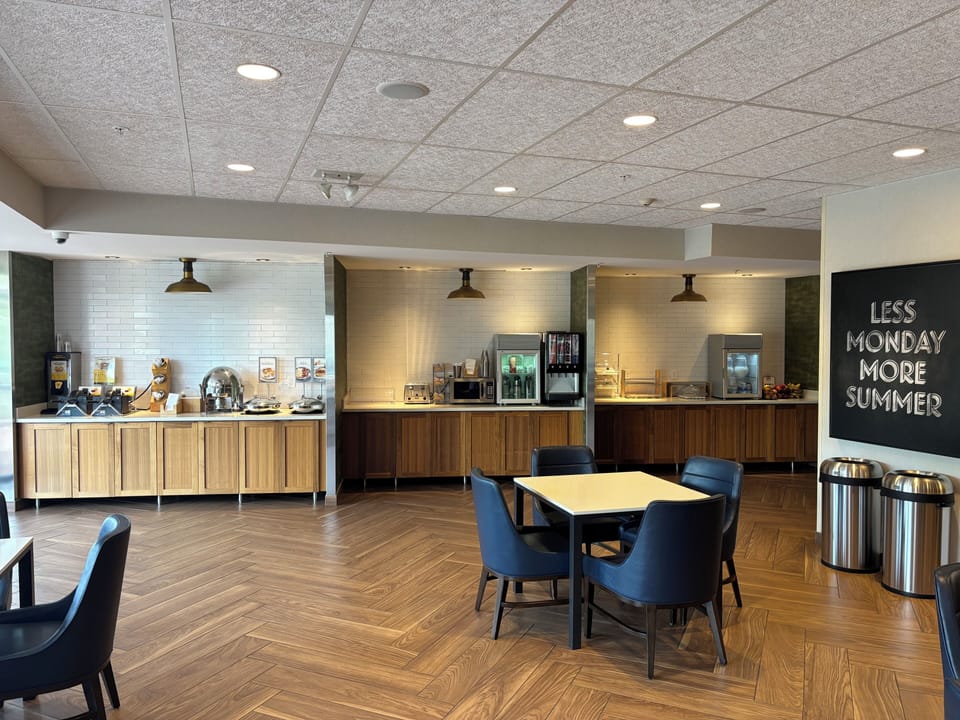 Free daily buffet breakfast