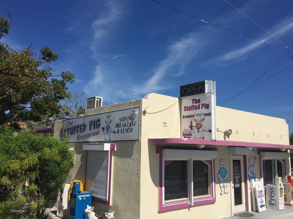 We recommend the Stuffed Pig located at 35th street in Marathon for breakfast