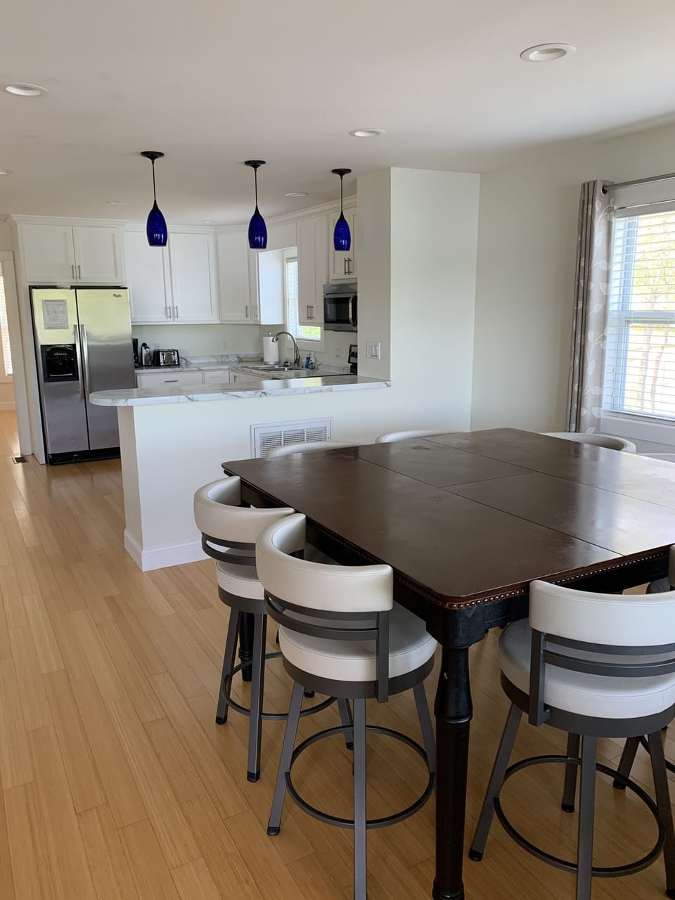 Dining table with seating for 8 people
