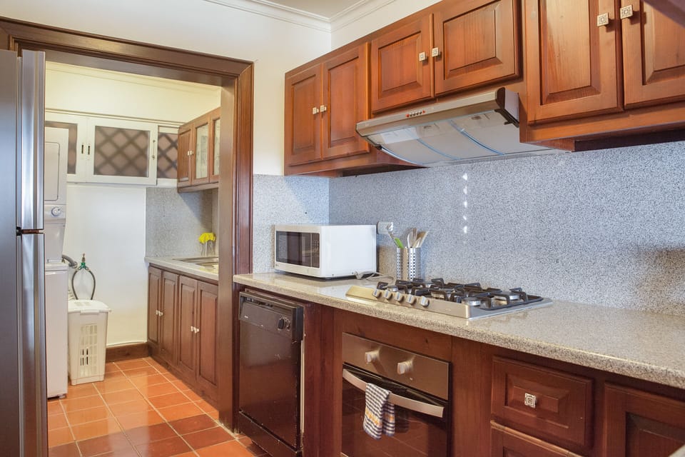 kitchen and laundry area
