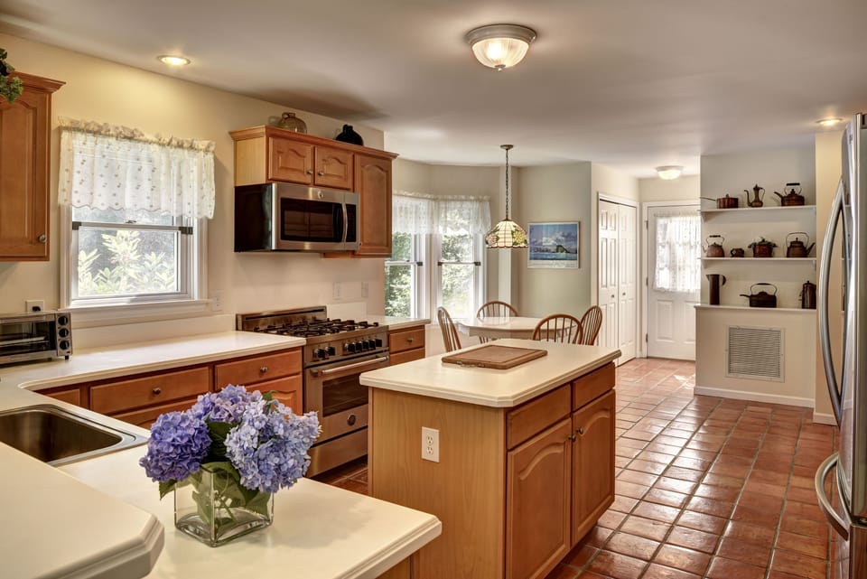 Fully equipped kitchen with ample counter space and island