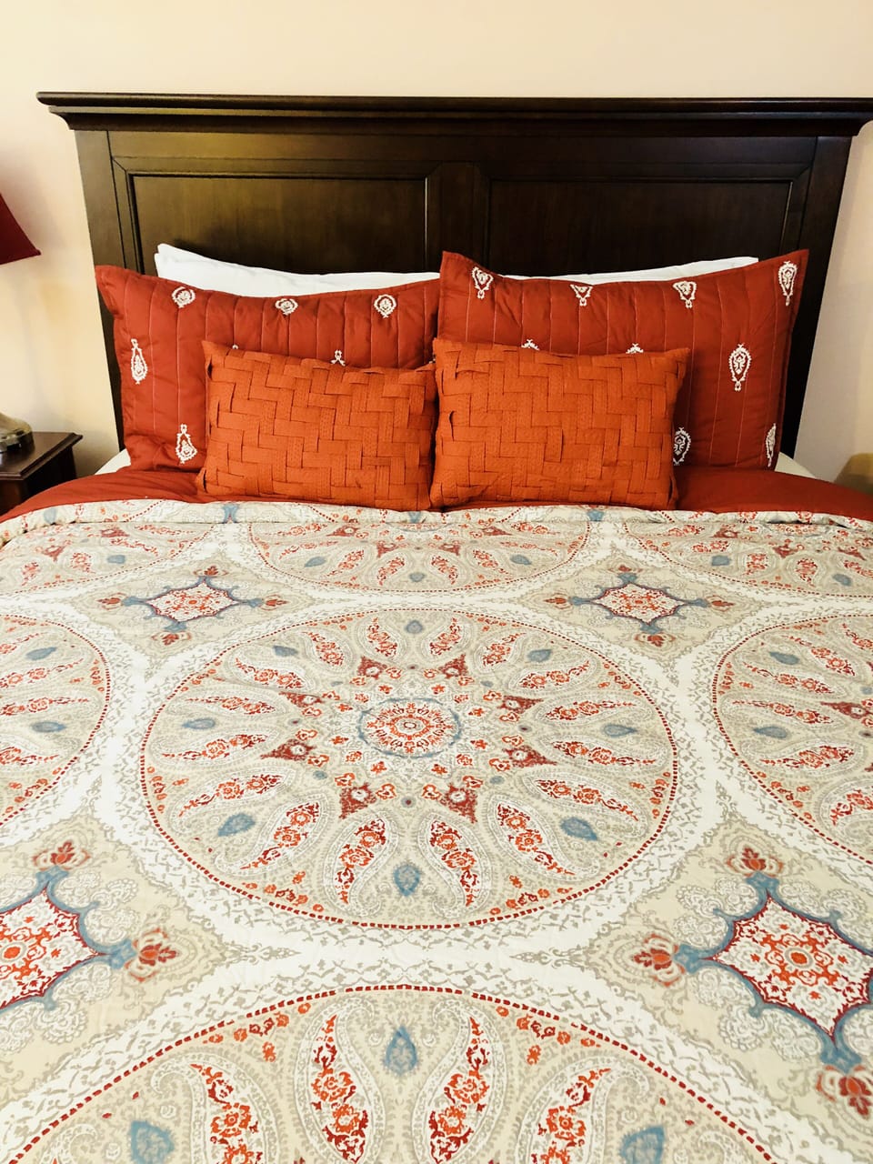 Queen bed in master bedroom 