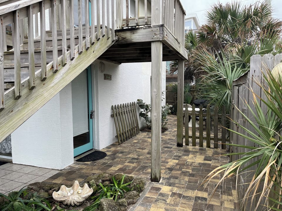 Front entrance and patio