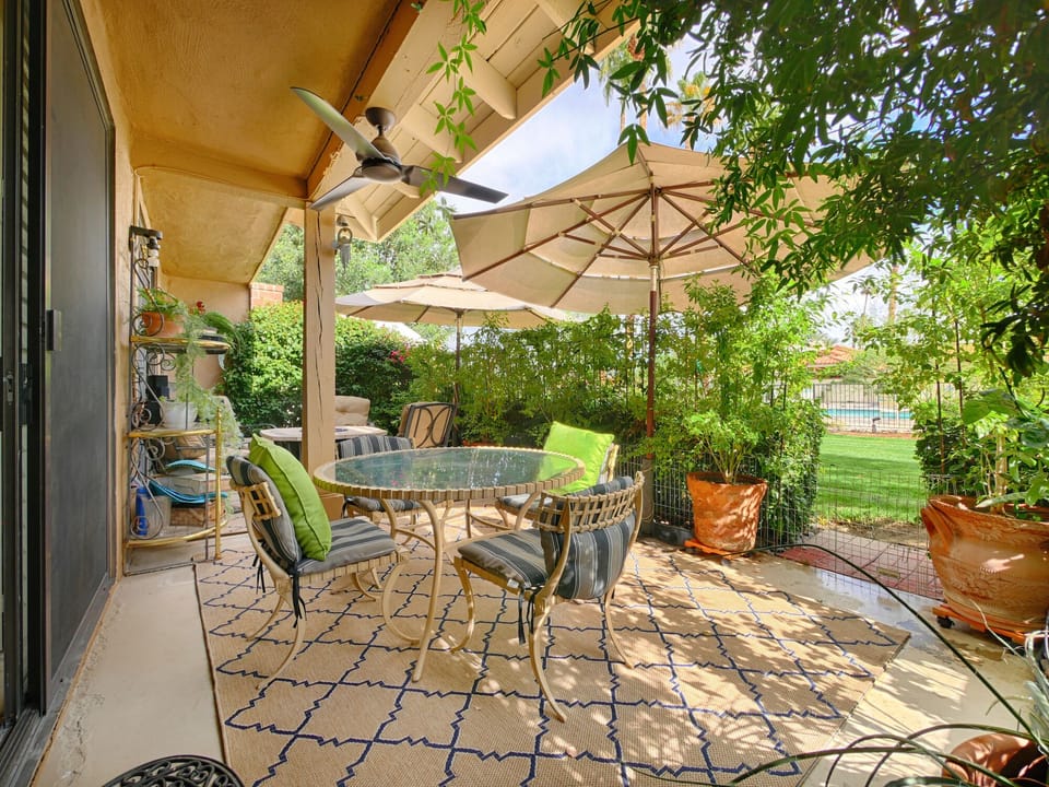 Rear patio.
