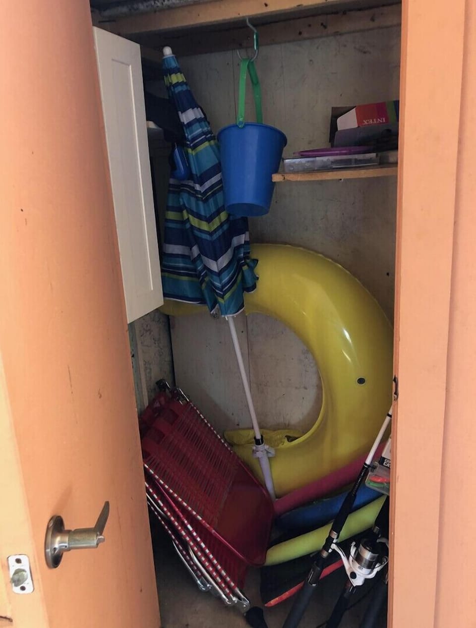 Our beach & pool supply closet that is available to you complimentary.