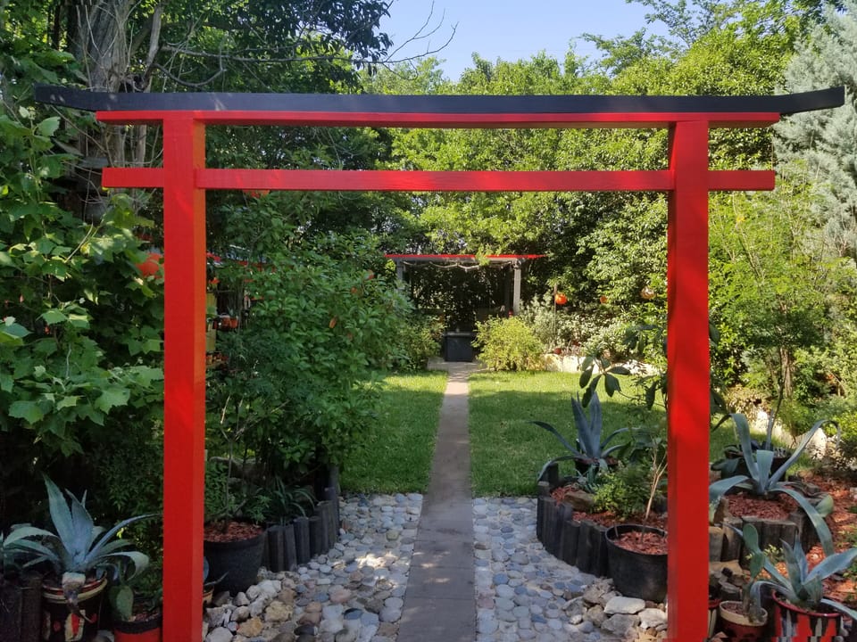 Torrii Gate leads you to the center court.