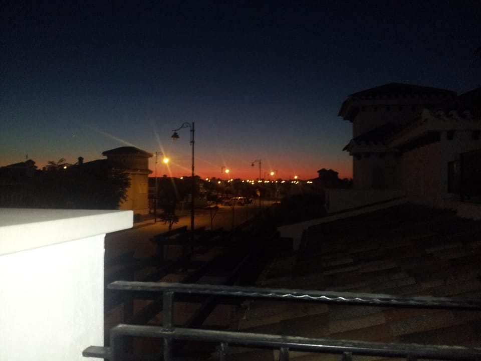 Watching the sun go down.