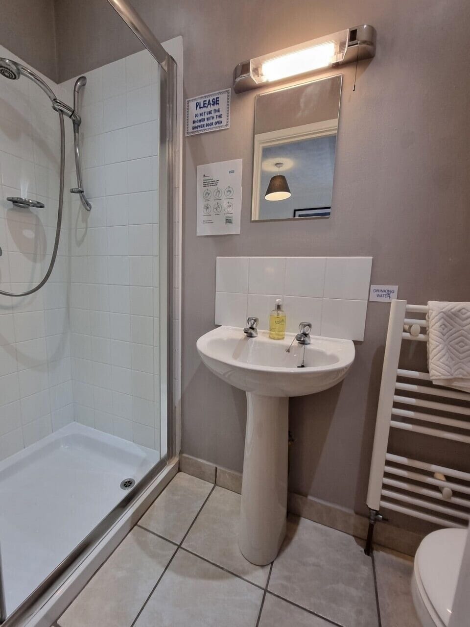 Double Room (Room7) | Bathroom | Shower, rainfall showerhead, free toiletries, hair dryer