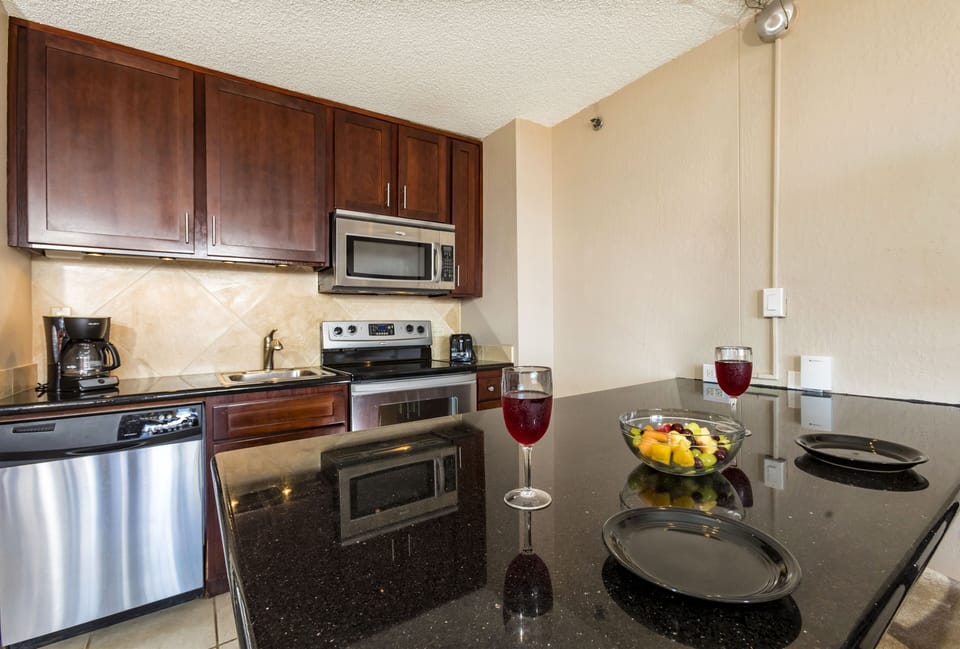 Dining room and full kitchen
