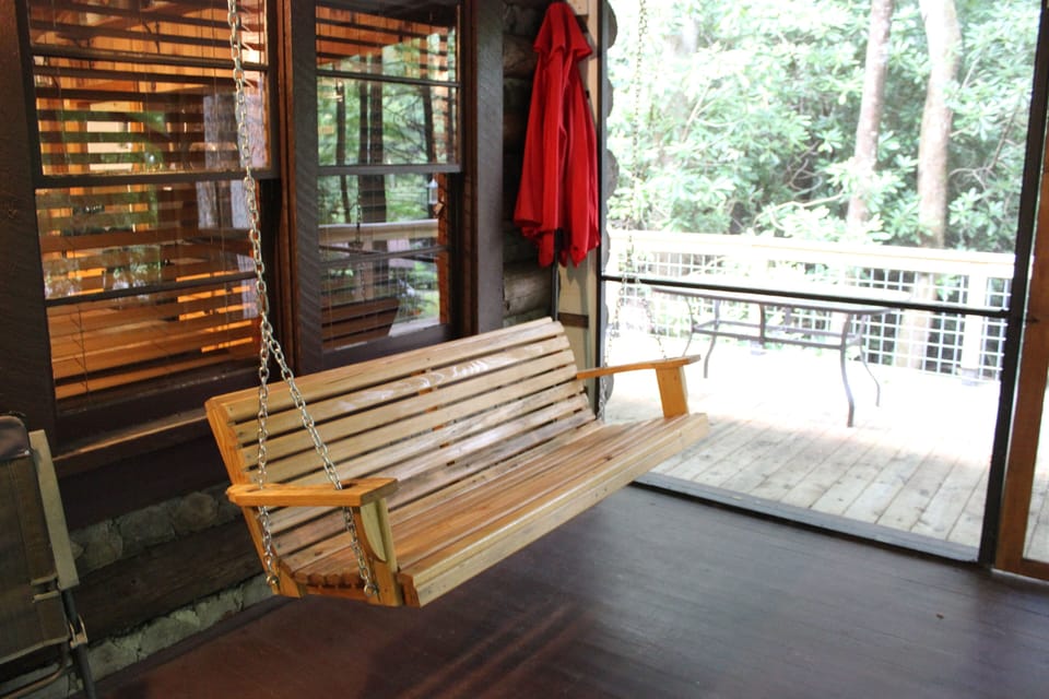 Back Porch Swing - Moody Hollow is nestled in the Chattahoochee National Forest which covers over 750,000 acres! The numerous creeks and streams nearby are home to some of the best trout fishing in Georgia as well as one of the greatest number of salamander species on the planet.