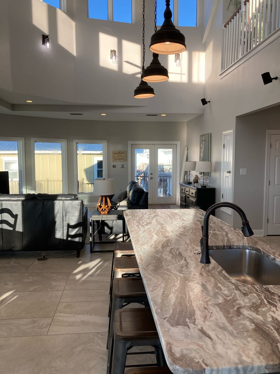 from the kitchen towards the living room