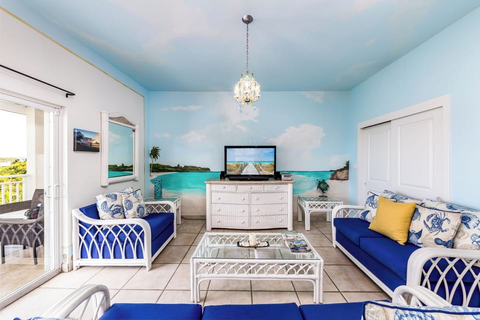 Large, open concept living, dining Penthouse 307 atop the Plaza Ocean Club West