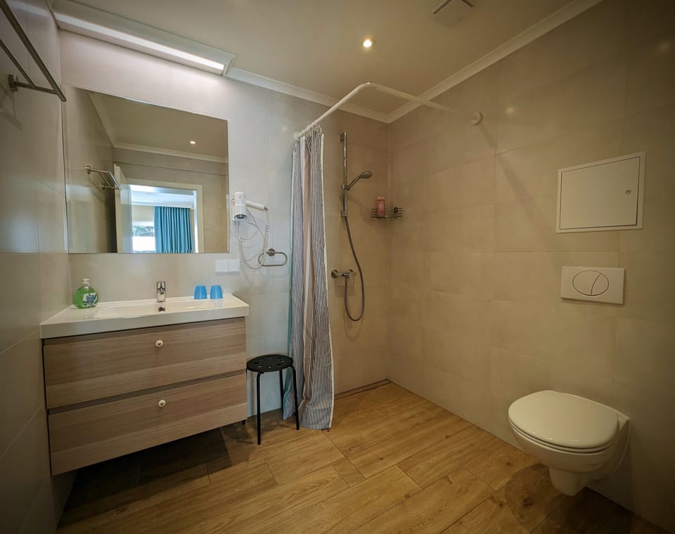 Family Apartment, Balcony | Bathroom | Shower, free toiletries, hair dryer, towels
