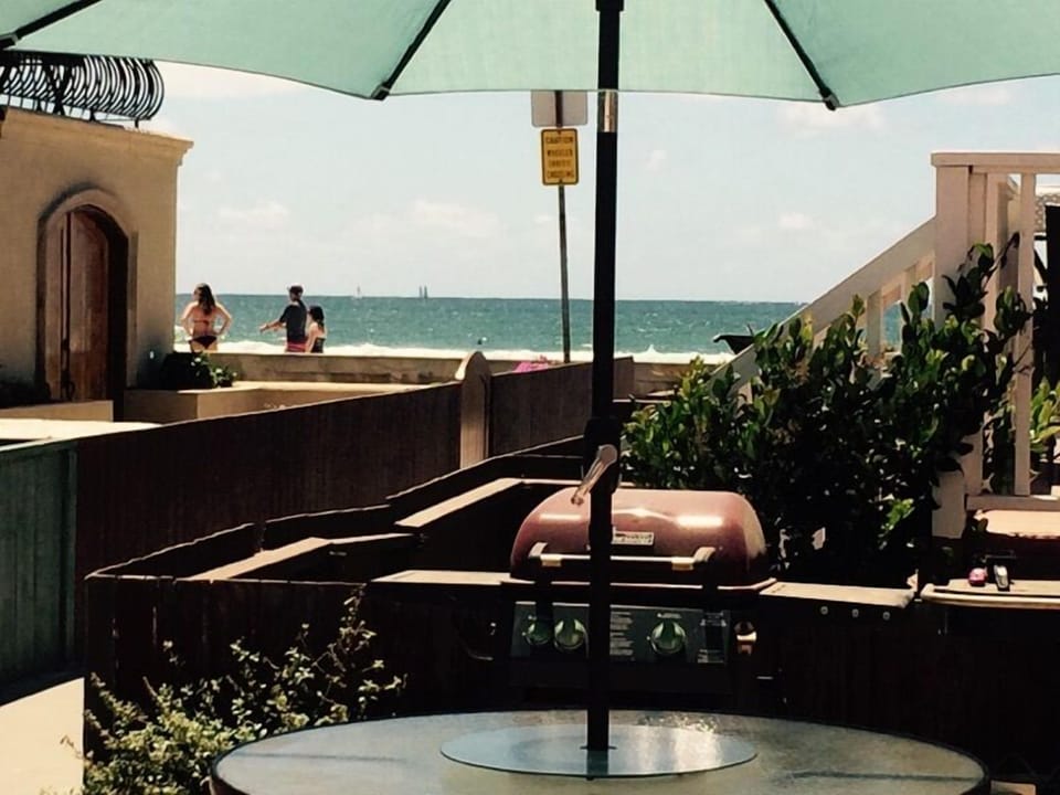 Sit down ocean view from patio BBQ deck.  Shared area.