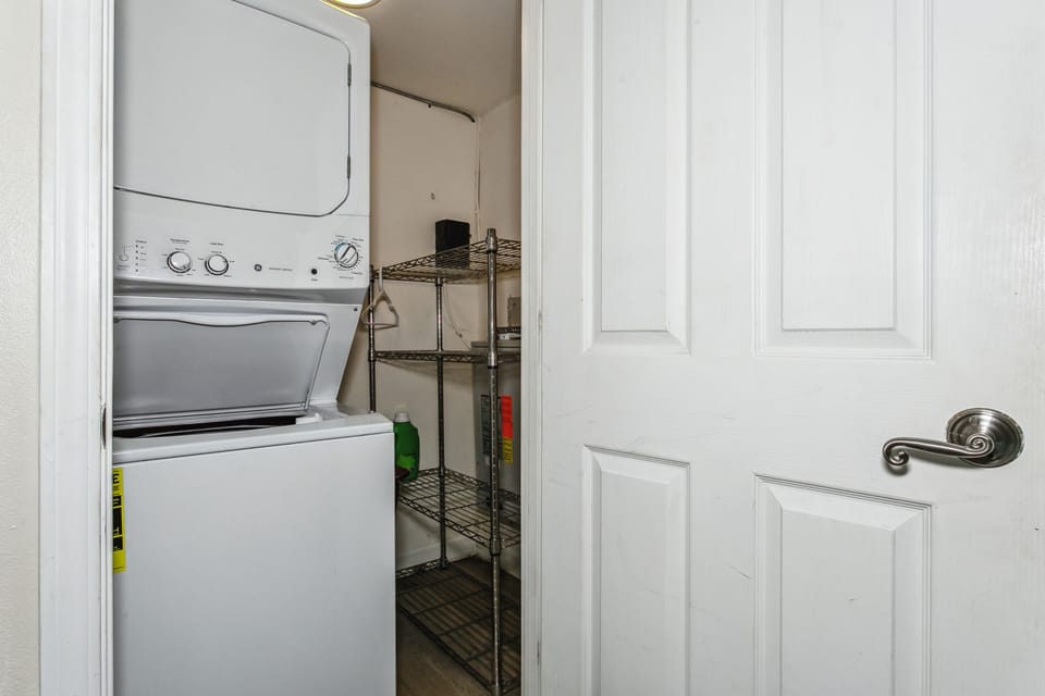 Washer and Dryer located in 2nd bedroom closet!