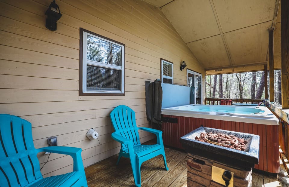 Fire Pit on Back Porch
