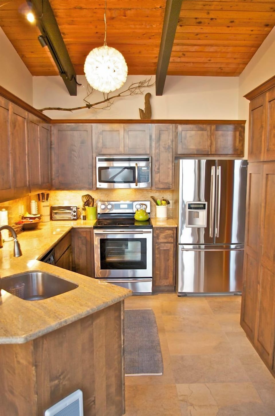 Kitchen is fully stocked