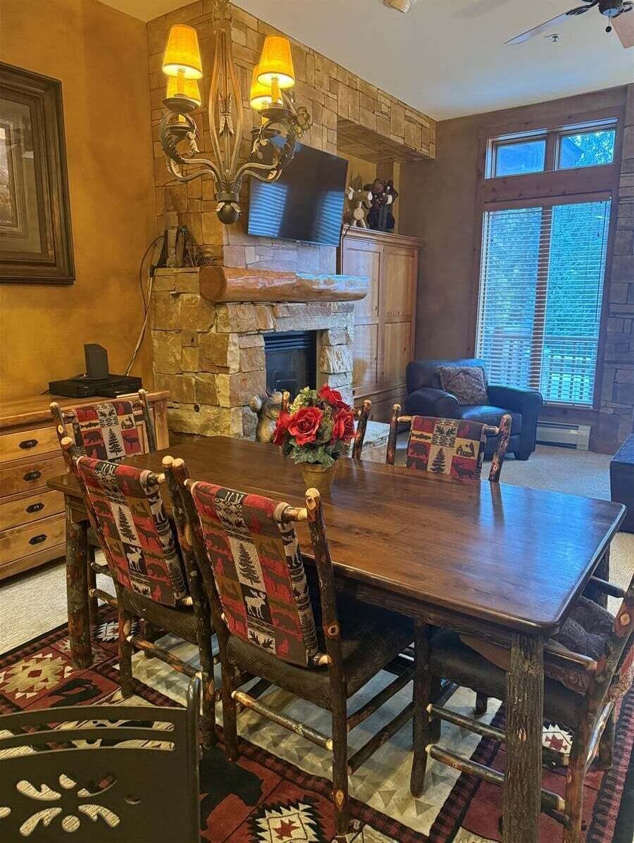 Fireplace, TV and Queen Murphy Bed