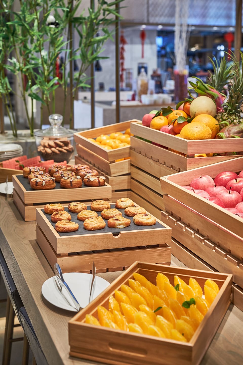 Daily self-serve breakfast for a fee