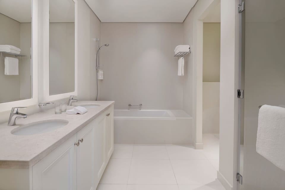 Eco-friendly toiletries, hair dryer, bathrobes, slippers