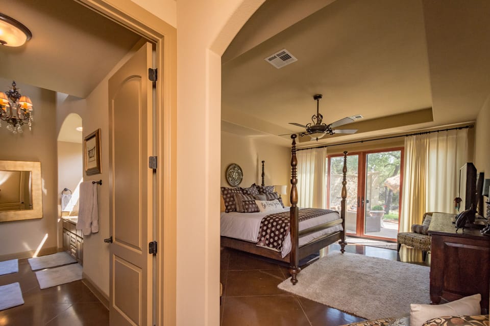 Master bedroom and en-suite bath