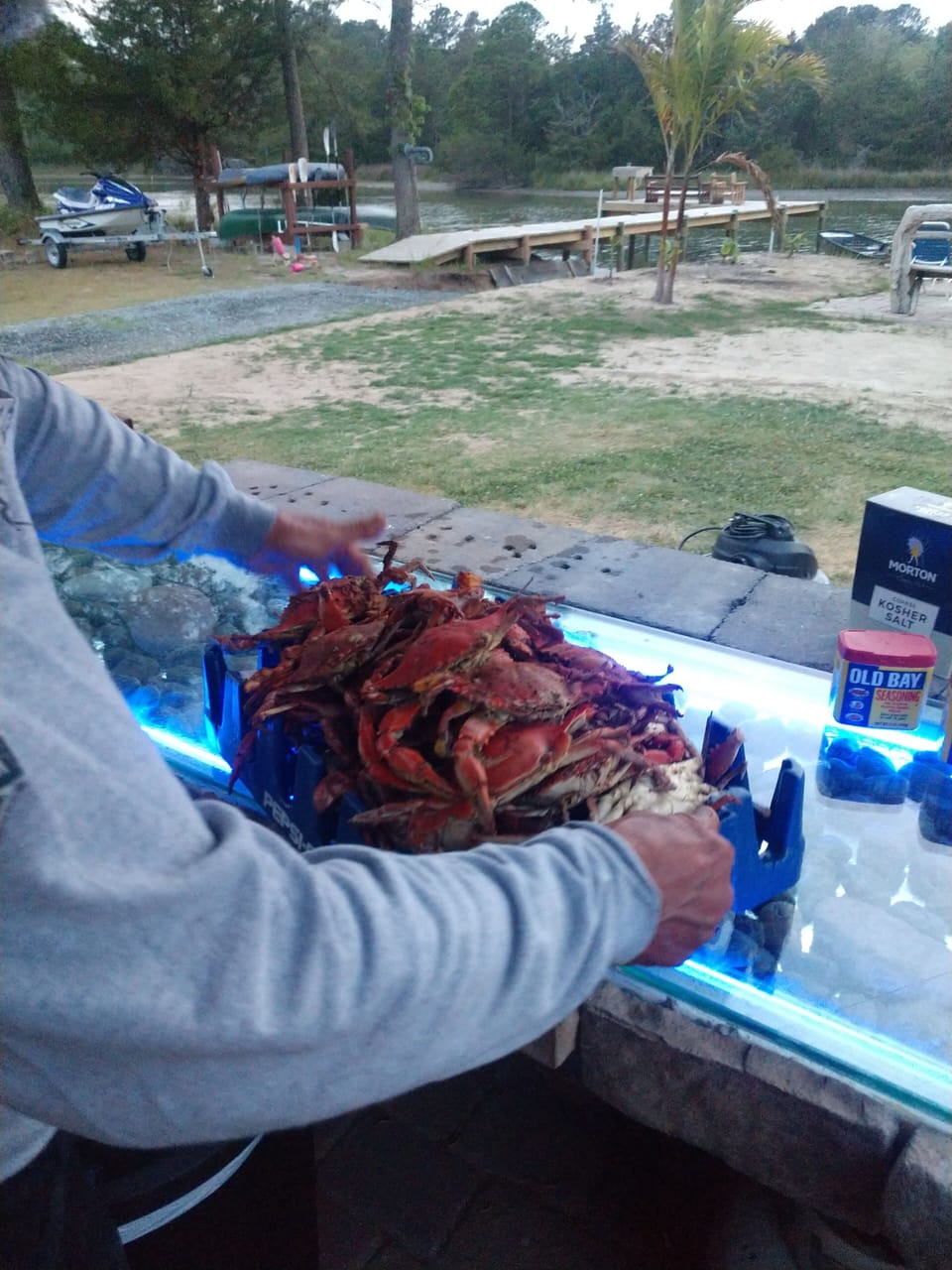 Fresh out of the water to your table in seconds after "you catch em"