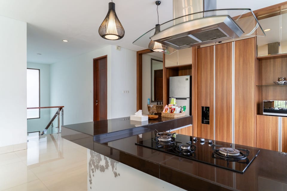 Fridge, microwave, stovetop, rice cooker