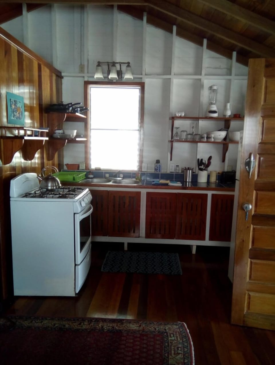 Cottage, 1 Queen Bed with Sofa bed, Beachfront | Private kitchen | Full-size fridge, microwave, oven, stovetop