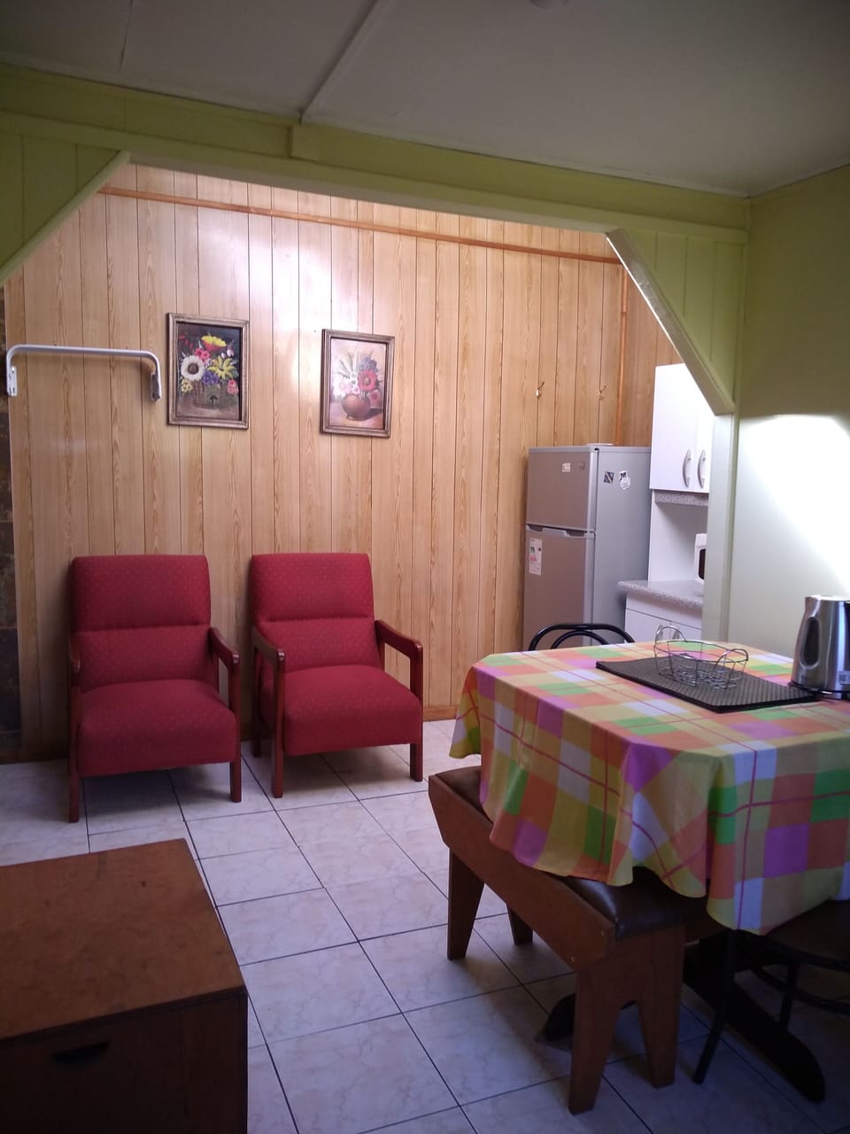 Standard Cabin, 1 Double Bed | Living area | TV, fireplace