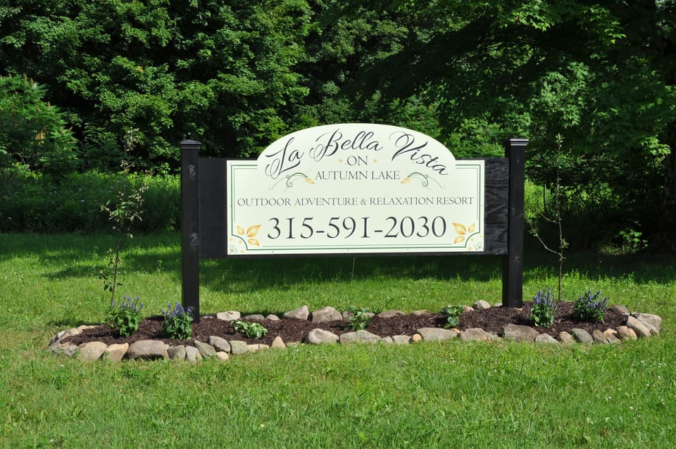 Once you see our sign, you made it!