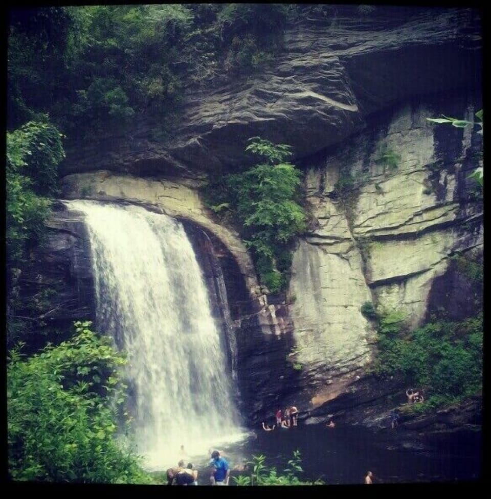 Looking Glass Falls in Pisgah National Forest