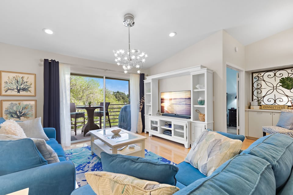 Thoughtfully Decorated LR-w/New OLED TV-Blu-Ray DVD-Video library-Movies/Sports 