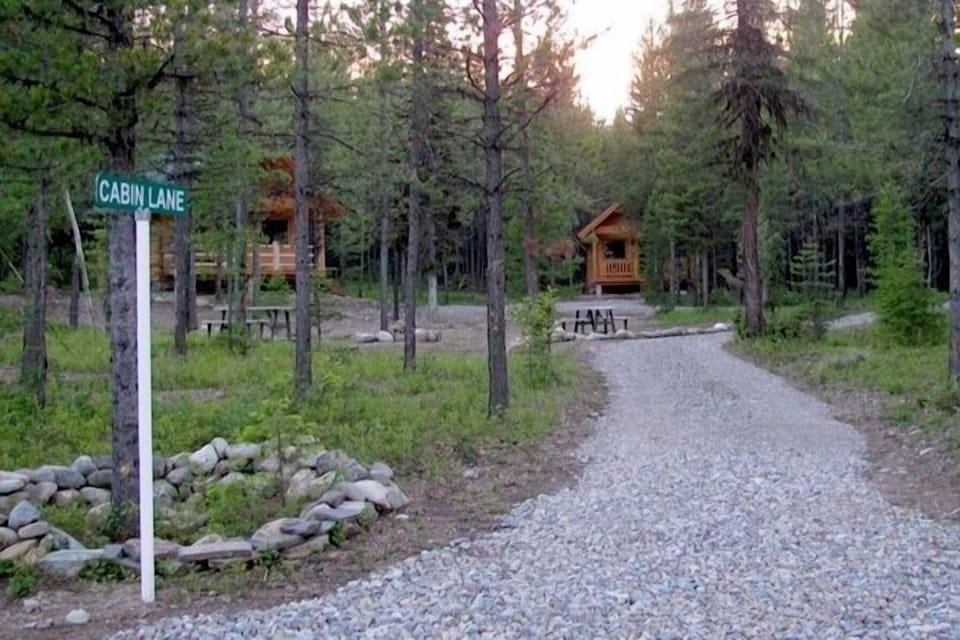Cabin Lane is the driveway to the cabins from the main driveway into the resort.