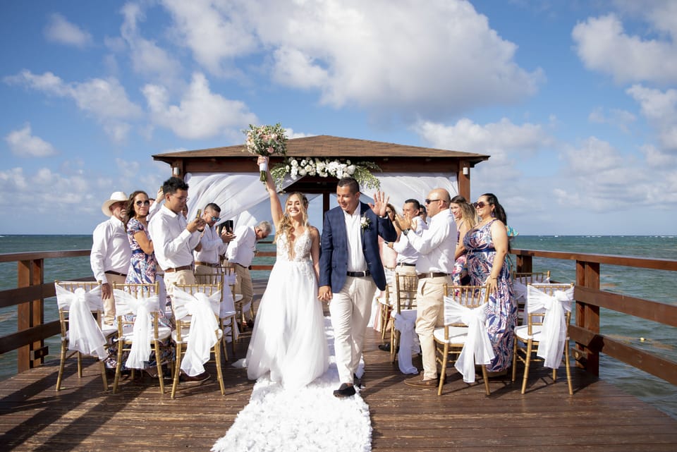 Outdoor wedding area