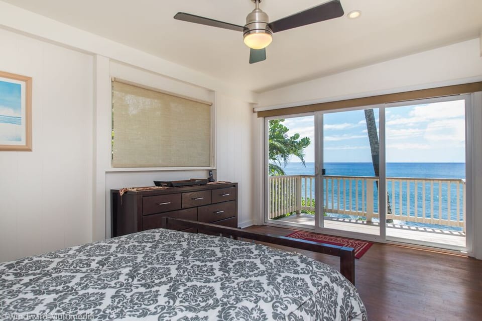 Master bedroom and  private deck ocean view