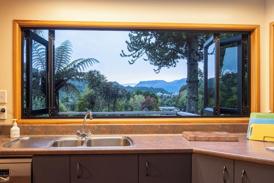 Views from kitchen. Easy access to BBQ.