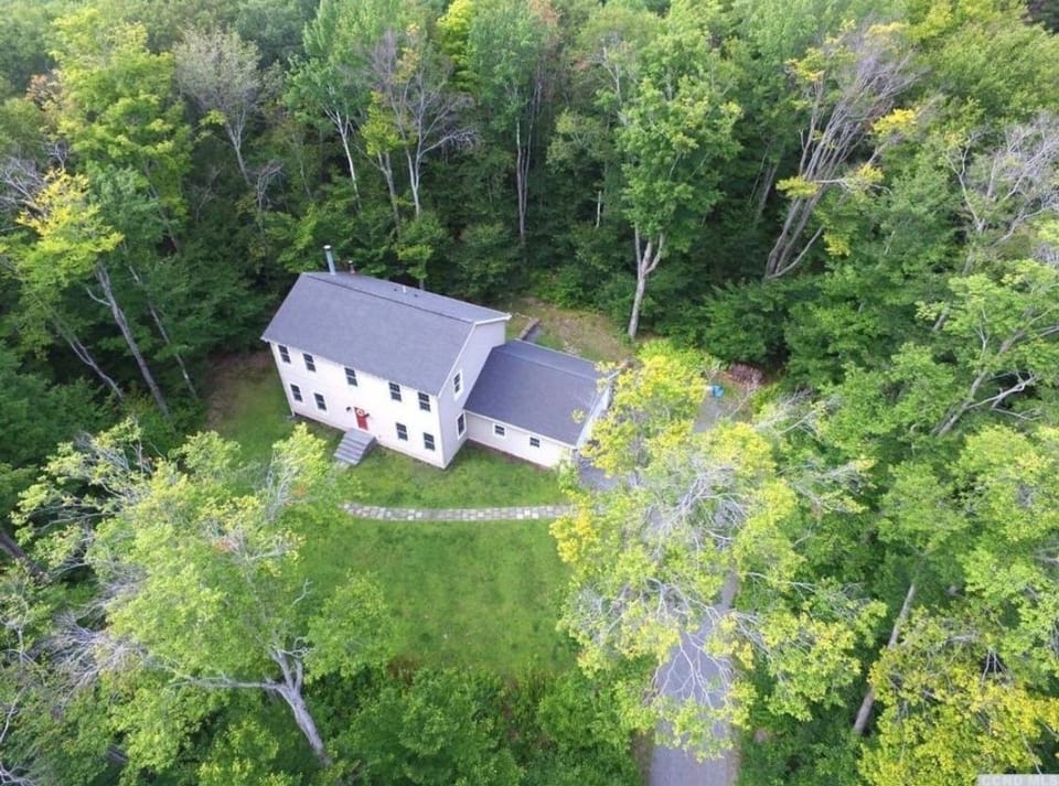 Drone perspective of the property
