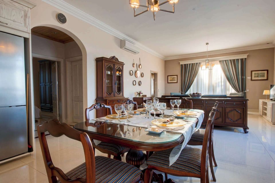 Enjoy your favorite meals at our elegant dining table which can seat 6 guests.