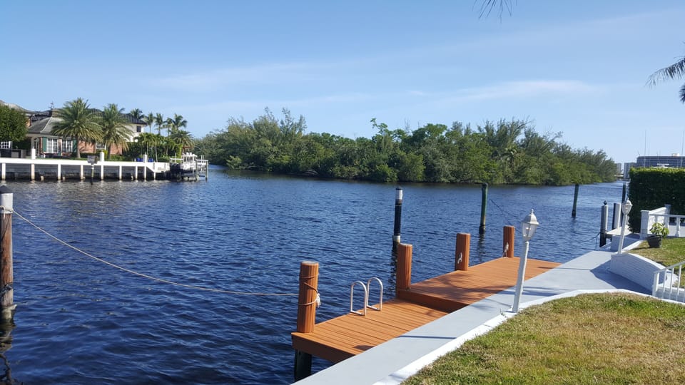 View of Deerfield park island behind home that you can kayak or paddle board to