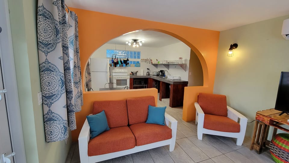 Deluxe Apartment, 2 Bedrooms, Kitchen, Partial Ocean View (Room #6) | In-room safe, blackout drapes, iron/ironing board, WiFi (free)