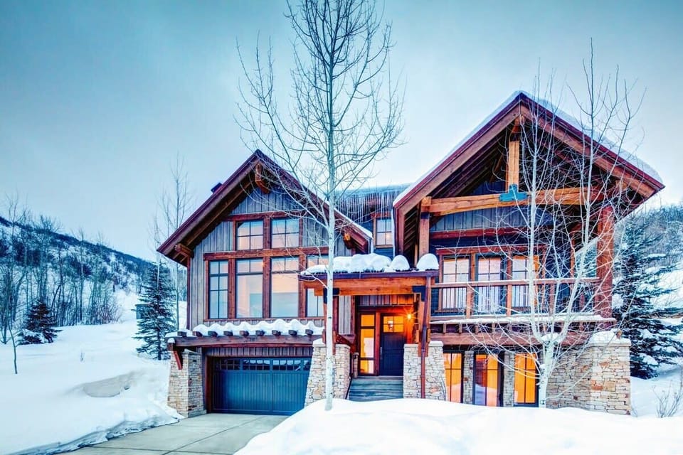 The Silver Star, with ski run on the left of the house