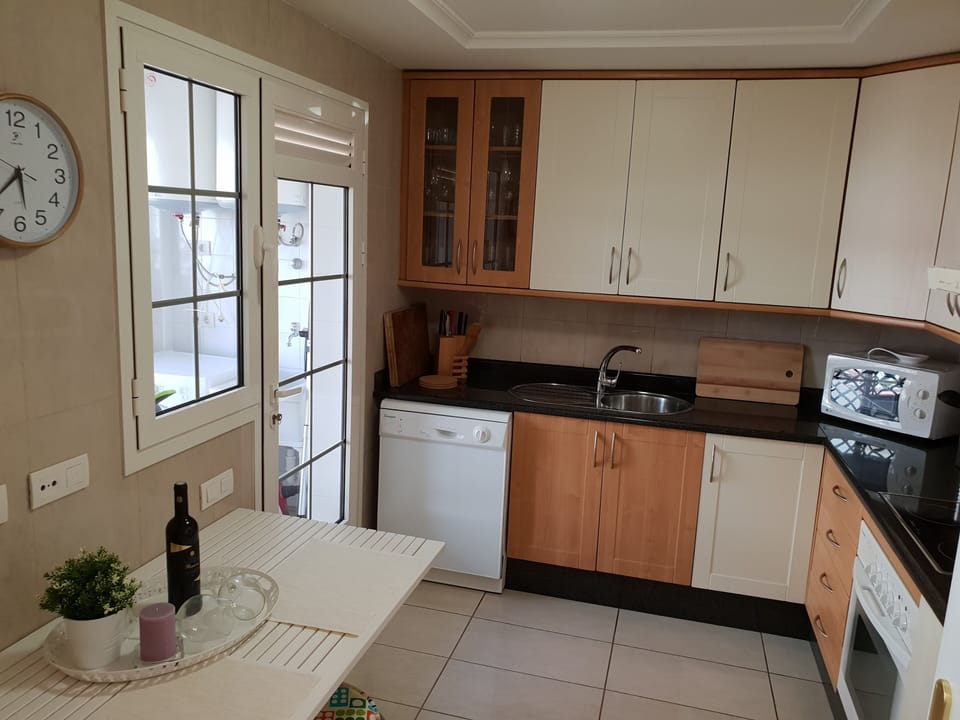 Kitchen with sitting area 