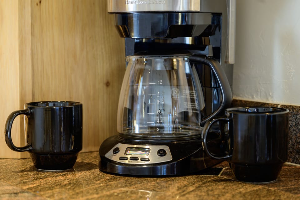 The home has a drip coffee maker for your beautiful mornings
