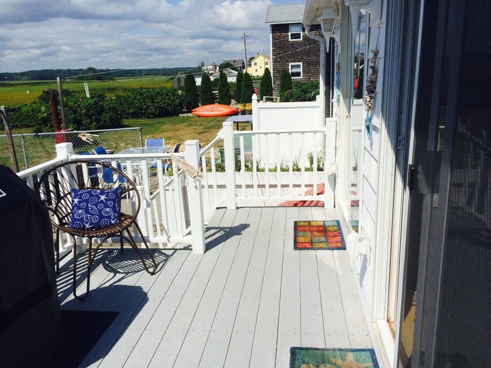 Second view of back porch. Marsh views from your comfortable seat.